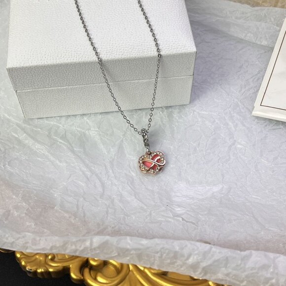 Pandora Sterling Silver Round Halo Necklace - Picture 4 of 8